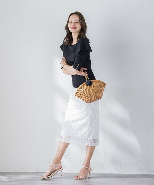 Viaggio Blu / ビアッジョブルー ミニ・ひざ丈スカート | バルファスレーススカート≪手洗い可能≫ | 詳細12