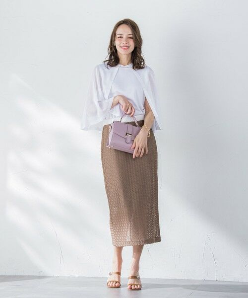 Viaggio Blu / ビアッジョブルー ミニ・ひざ丈スカート | バルファスレーススカート≪手洗い可能≫ | 詳細24