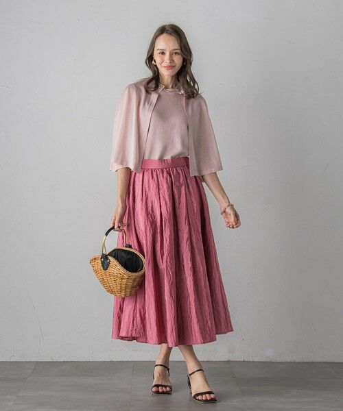 Viaggio Blu / ビアッジョブルー ミニ・ひざ丈スカート | ポコポコナイロンヴィンテージスカート≪洗濯機で洗える≫ | 詳細4