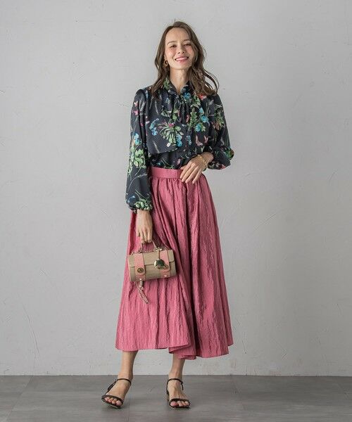 Viaggio Blu / ビアッジョブルー ミニ・ひざ丈スカート | ポコポコナイロンヴィンテージスカート≪洗濯機で洗える≫ | 詳細6