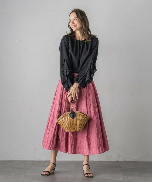 Viaggio Blu / ビアッジョブルー ミニ・ひざ丈スカート | ポコポコナイロンヴィンテージスカート≪洗濯機で洗える≫ | 詳細10