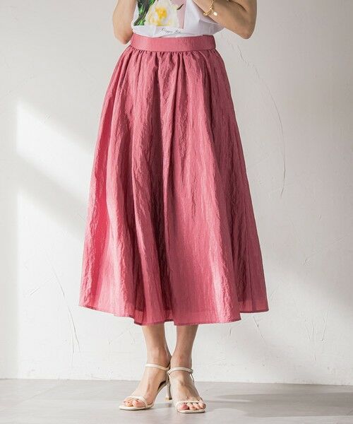 Viaggio Blu / ビアッジョブルー ミニ・ひざ丈スカート | ポコポコナイロンヴィンテージスカート≪洗濯機で洗える≫ | 詳細16