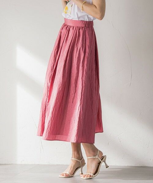 Viaggio Blu / ビアッジョブルー ミニ・ひざ丈スカート | ポコポコナイロンヴィンテージスカート≪洗濯機で洗える≫ | 詳細17