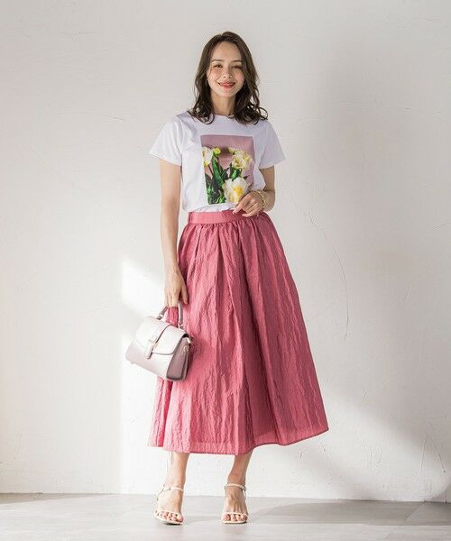 Viaggio Blu / ビアッジョブルー ミニ・ひざ丈スカート | ポコポコナイロンヴィンテージスカート≪洗濯機で洗える≫ | 詳細19