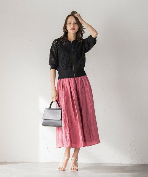 Viaggio Blu / ビアッジョブルー ミニ・ひざ丈スカート | ポコポコナイロンヴィンテージスカート≪洗濯機で洗える≫ | 詳細21