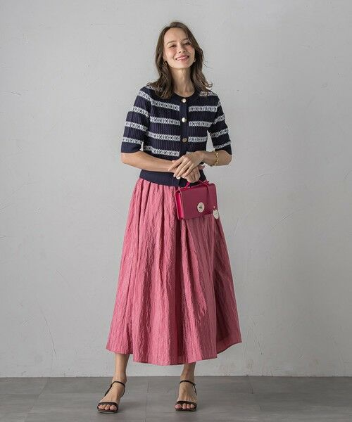 Viaggio Blu / ビアッジョブルー ミニ・ひざ丈スカート | ポコポコナイロンヴィンテージスカート≪洗濯機で洗える≫ | 詳細2