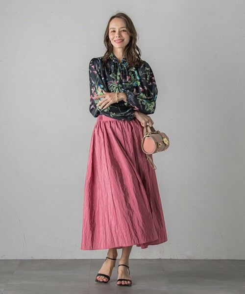 Viaggio Blu / ビアッジョブルー ミニ・ひざ丈スカート | ポコポコナイロンヴィンテージスカート≪洗濯機で洗える≫ | 詳細3