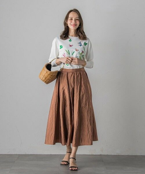 Viaggio Blu / ビアッジョブルー ミニ・ひざ丈スカート | ポコポコナイロンヴィンテージスカート≪洗濯機で洗える≫ | 詳細29