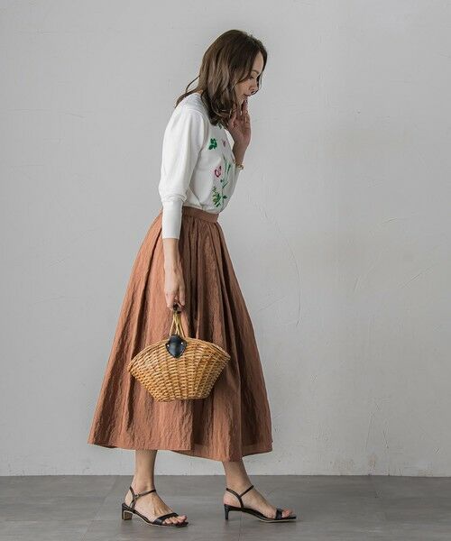 Viaggio Blu / ビアッジョブルー ミニ・ひざ丈スカート | ポコポコナイロンヴィンテージスカート≪洗濯機で洗える≫ | 詳細30