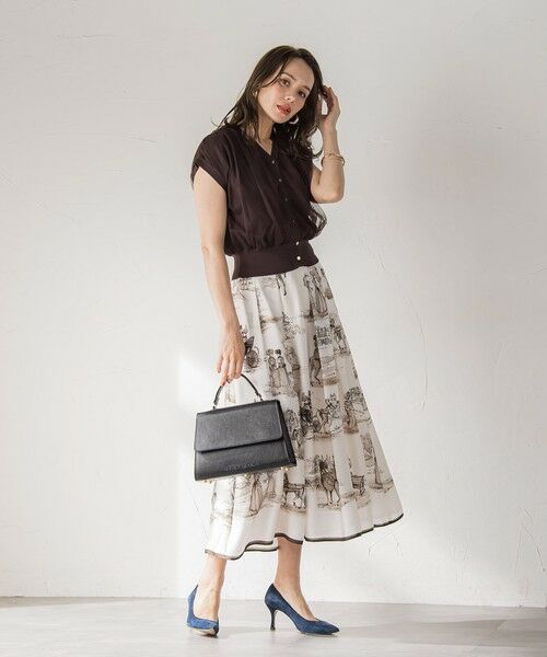 Viaggio Blu / ビアッジョブルー ミニ・ひざ丈スカート | LADY&HORSEプリントスカート≪洗濯機で洗える≫ | 詳細11