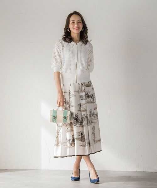 Viaggio Blu / ビアッジョブルー ミニ・ひざ丈スカート | LADY&HORSEプリントスカート≪洗濯機で洗える≫ | 詳細12