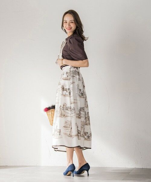 Viaggio Blu / ビアッジョブルー ミニ・ひざ丈スカート | LADY&HORSEプリントスカート≪洗濯機で洗える≫ | 詳細14