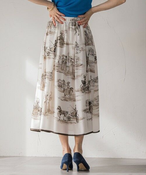 Viaggio Blu / ビアッジョブルー ミニ・ひざ丈スカート | LADY&HORSEプリントスカート≪洗濯機で洗える≫ | 詳細2