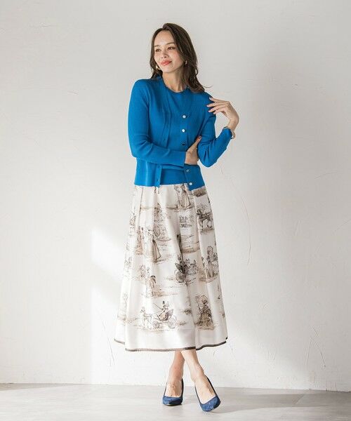 Viaggio Blu / ビアッジョブルー ミニ・ひざ丈スカート | LADY&HORSEプリントスカート≪洗濯機で洗える≫ | 詳細4