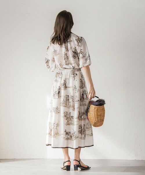 Viaggio Blu / ビアッジョブルー ミニ・ひざ丈スカート | LADY&HORSEプリントスカート≪洗濯機で洗える≫ | 詳細8