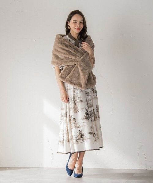 Viaggio Blu / ビアッジョブルー ミニ・ひざ丈スカート | LADY&HORSEプリントスカート≪洗濯機で洗える≫ | 詳細9