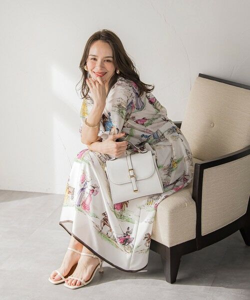 Viaggio Blu / ビアッジョブルー ミニ・ひざ丈スカート | LADY&HORSEプリントスカート≪洗濯機で洗える≫ | 詳細18