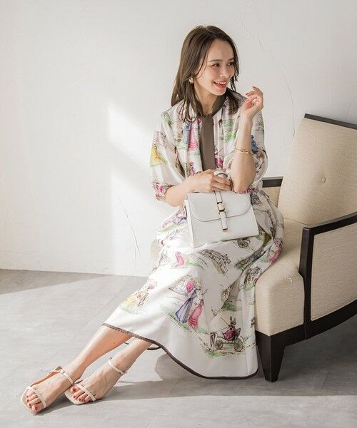 Viaggio Blu / ビアッジョブルー ミニ・ひざ丈スカート | LADY&HORSEプリントスカート≪洗濯機で洗える≫ | 詳細20