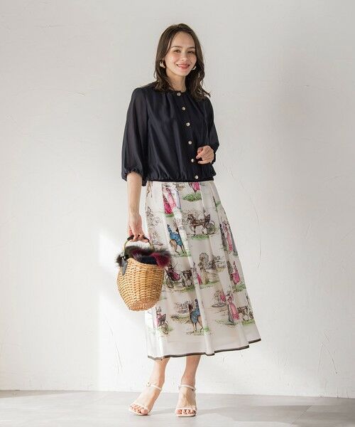 Viaggio Blu / ビアッジョブルー ミニ・ひざ丈スカート | LADY&HORSEプリントスカート≪洗濯機で洗える≫ | 詳細22