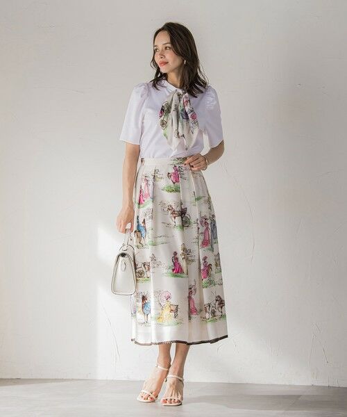 Viaggio Blu / ビアッジョブルー ミニ・ひざ丈スカート | LADY&HORSEプリントスカート≪洗濯機で洗える≫ | 詳細23