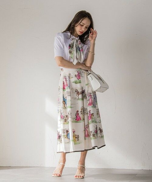 Viaggio Blu / ビアッジョブルー ミニ・ひざ丈スカート | LADY&HORSEプリントスカート≪洗濯機で洗える≫ | 詳細24