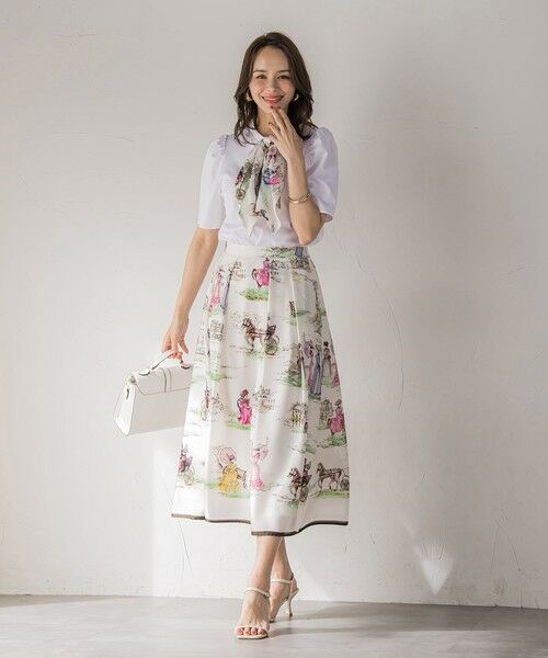 Viaggio Blu / ビアッジョブルー ミニ・ひざ丈スカート | LADY&HORSEプリントスカート≪洗濯機で洗える≫ | 詳細25