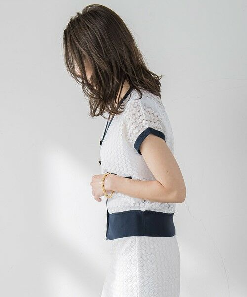 Viaggio Blu / ビアッジョブルー ニット・セーター | バルファスレースカーディガン≪手洗い可能≫ | 詳細2