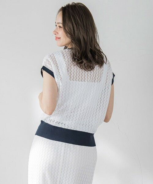 Viaggio Blu / ビアッジョブルー ニット・セーター | バルファスレースカーディガン≪手洗い可能≫ | 詳細3