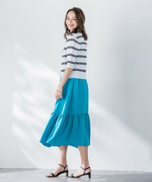 Viaggio Blu / ビアッジョブルー カーディガン・ボレロ | ジャガードボーダーニットカーディガン | 詳細15