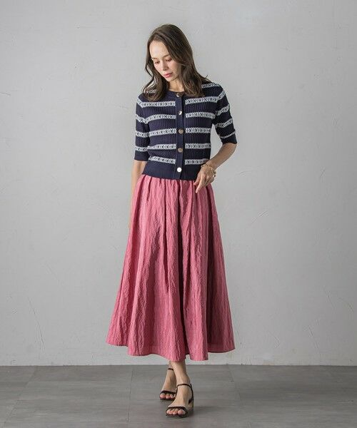 Viaggio Blu / ビアッジョブルー カーディガン・ボレロ | ジャガードボーダーニットカーディガン | 詳細29