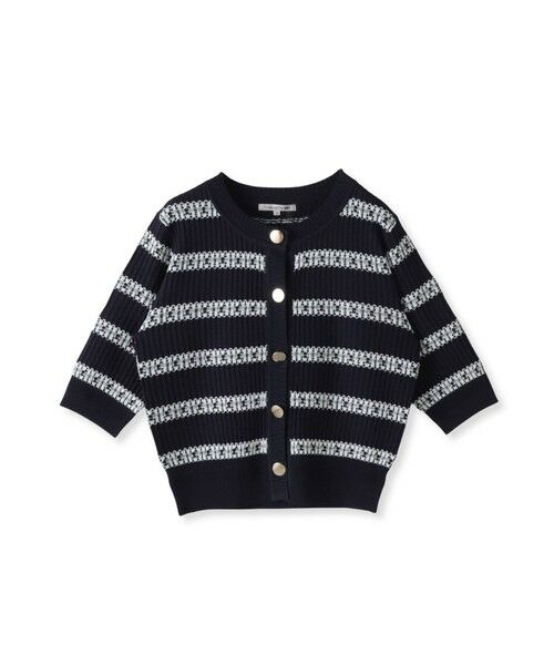 Viaggio Blu / ビアッジョブルー カーディガン・ボレロ | ジャガードボーダーニットカーディガン | 詳細17