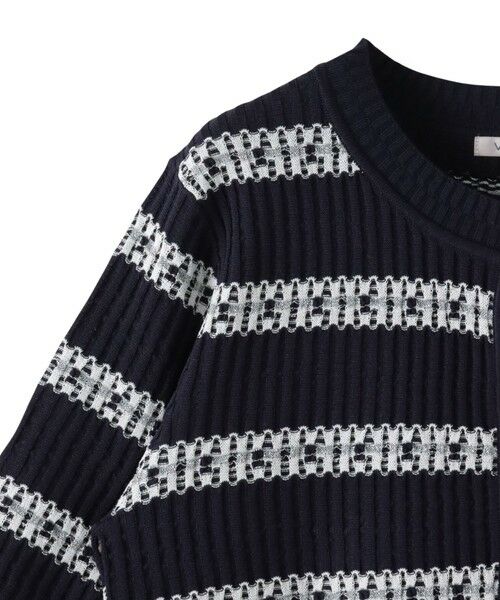 Viaggio Blu / ビアッジョブルー カーディガン・ボレロ | ジャガードボーダーニットカーディガン | 詳細19