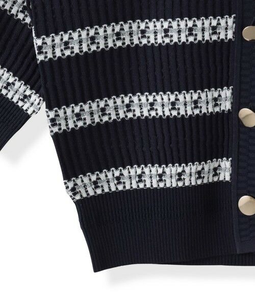 Viaggio Blu / ビアッジョブルー カーディガン・ボレロ | ジャガードボーダーニットカーディガン | 詳細21