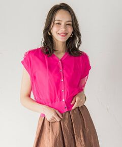 Viaggio Blu / ビアッジョブルー カーディガン・ボレロ | チュールレイヤードニットカーディガン≪手洗い可能≫