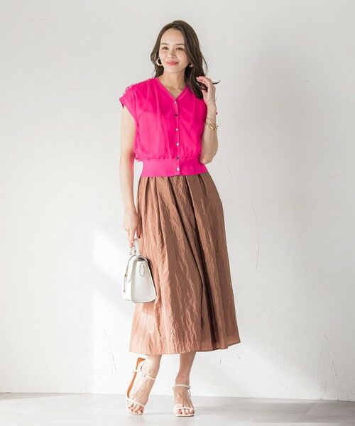 Viaggio Blu / ビアッジョブルー カーディガン・ボレロ | チュールレイヤードニットカーディガン≪手洗い可能≫ | 詳細10