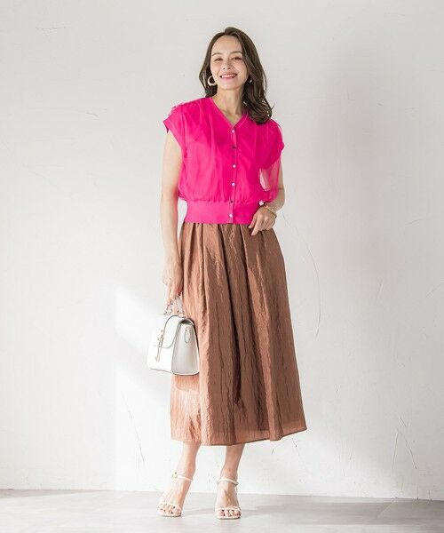 Viaggio Blu / ビアッジョブルー カーディガン・ボレロ | チュールレイヤードニットカーディガン≪手洗い可能≫ | 詳細9