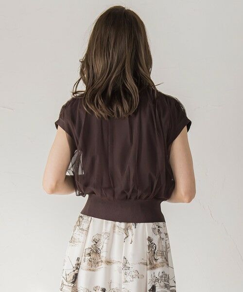 Viaggio Blu / ビアッジョブルー カーディガン・ボレロ | チュールレイヤードニットカーディガン≪手洗い可能≫ | 詳細16