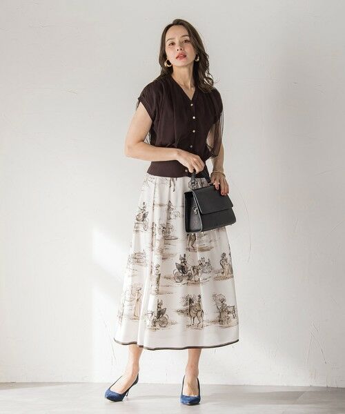 Viaggio Blu / ビアッジョブルー カーディガン・ボレロ | チュールレイヤードニットカーディガン≪手洗い可能≫ | 詳細18