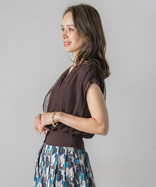 Viaggio Blu / ビアッジョブルー カーディガン・ボレロ | チュールレイヤードニットカーディガン≪手洗い可能≫ | 詳細21