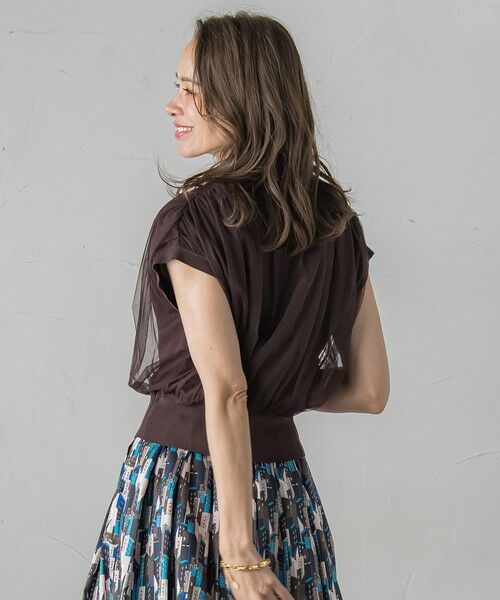 Viaggio Blu / ビアッジョブルー カーディガン・ボレロ | チュールレイヤードニットカーディガン≪手洗い可能≫ | 詳細22