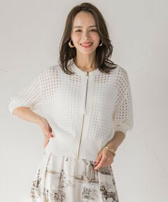 Viaggio Blu / ビアッジョブルー カーディガン・ボレロ | メッシュニットカーディガン≪手洗い可能≫