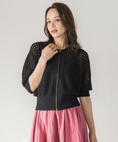 Viaggio Blu / ビアッジョブルー カーディガン・ボレロ | メッシュニットカーディガン≪手洗い可能≫