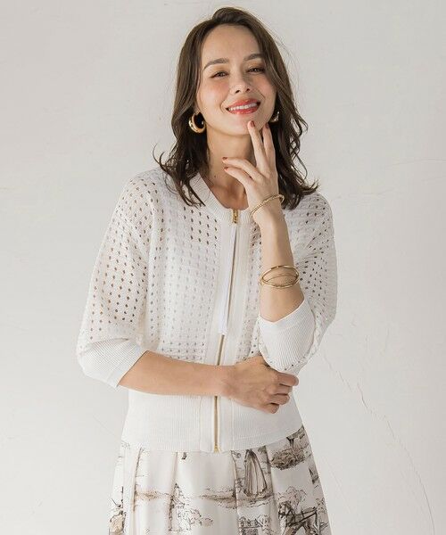 Viaggio Blu / ビアッジョブルー カーディガン・ボレロ | メッシュニットカーディガン≪手洗い可能≫ | 詳細2