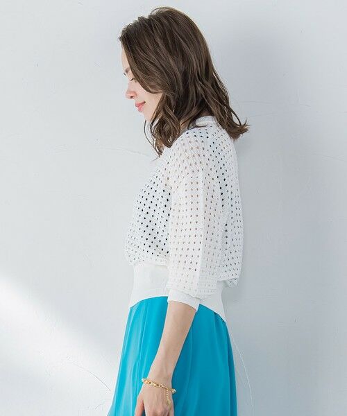 Viaggio Blu / ビアッジョブルー カーディガン・ボレロ | メッシュニットカーディガン≪手洗い可能≫ | 詳細7