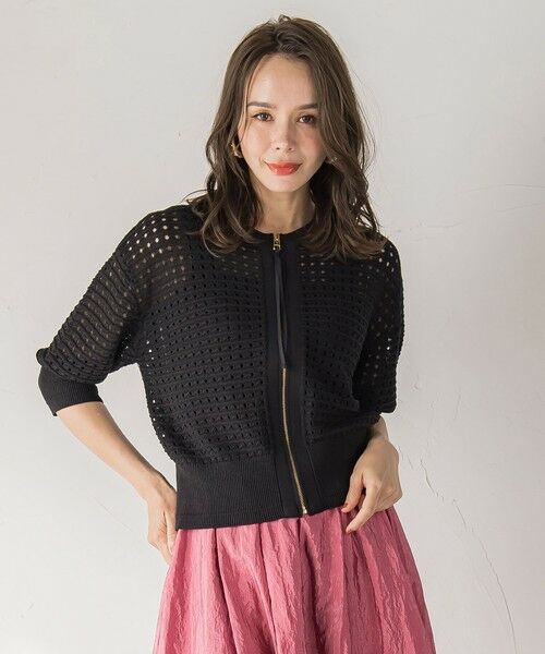 Viaggio Blu / ビアッジョブルー カーディガン・ボレロ | メッシュニットカーディガン≪手洗い可能≫ | 詳細14