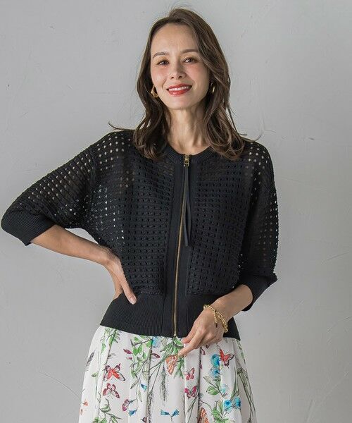 Viaggio Blu / ビアッジョブルー カーディガン・ボレロ | メッシュニットカーディガン≪手洗い可能≫ | 詳細20