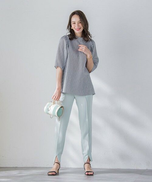 Viaggio Blu / ビアッジョブルー シャツ・ブラウス | プチスタンドサッカーブラウス≪手洗い可能≫ | 詳細12