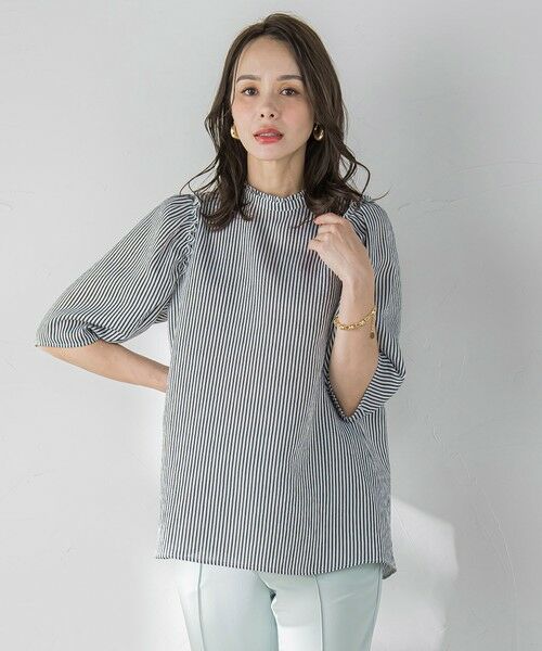 Viaggio Blu / ビアッジョブルー シャツ・ブラウス | プチスタンドサッカーブラウス≪手洗い可能≫ | 詳細4