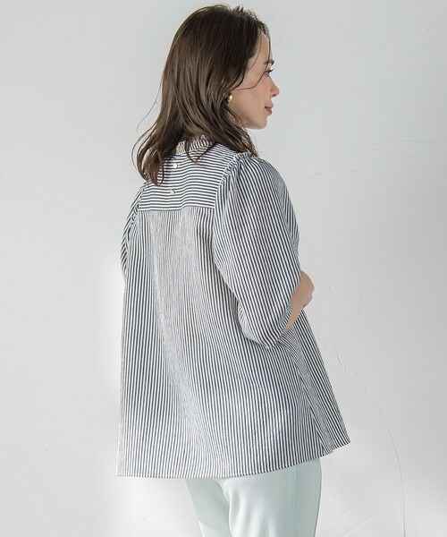 Viaggio Blu / ビアッジョブルー シャツ・ブラウス | プチスタンドサッカーブラウス≪手洗い可能≫ | 詳細7