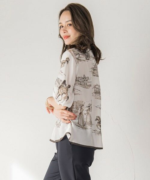 Viaggio Blu / ビアッジョブルー シャツ・ブラウス | LADY&HORSEプリントブラウス≪洗濯機で洗える≫ | 詳細3